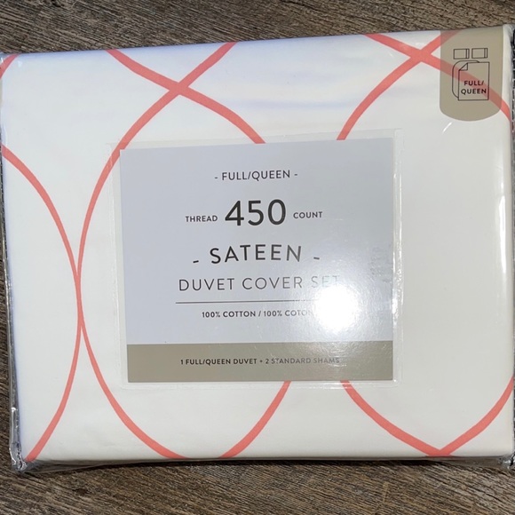 Bed Bath & Beyond Bedding Sateen Duvet Cover Set Fullqueen New